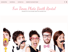 Tablet Screenshot of funtimesphotoboothrental.com